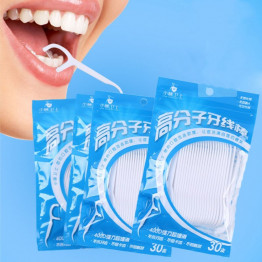 100Pcs Disposable Dental Floss Dental Cleaning Tooth Stick 7.5cm Floss Pick Interdental Brush Dental Flosser For Teeth Cleaning BUY 1 GET 1