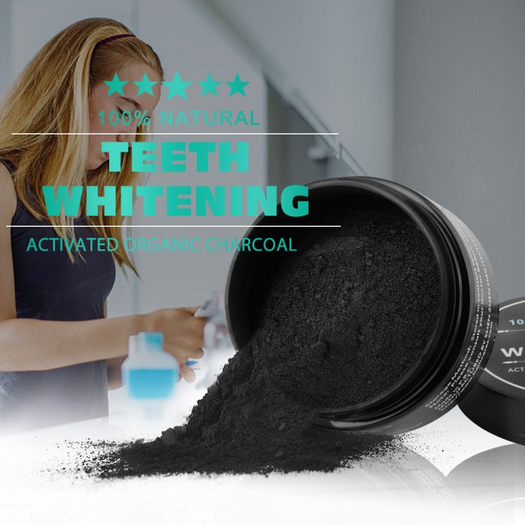 Nature Activated Charcoal Teeth Whitening Powder Coffee Tea Stains