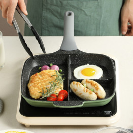 COOKER KING Nonstick Breakfast Frying Pan Grill Pan Multi-Function Omlette Pan Suit For Induction With Anti-heat Handle 26cm