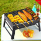 Charcoal Grill Barbecue Portable BBQ &Stainless Steel Folding Grill Tabletop Outdoor Smoker BBQ For Picnic Garden Terrace Travel