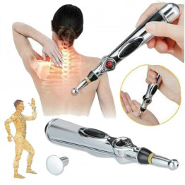 Electronic Acupuncture Pen Meridian Massage Pen With Mushroom Head Laser Therapy Rehabilitation Pain Relief Massager Tool