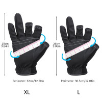 Goture 1Pair High Quality Three Fingerless Anti-slip Fishing Gloves Anti-skin Lure Gloves For Fishing Waterproof Sun Protection