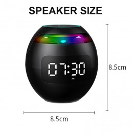 Mini Speaker Alarm Clock Portable Bluetooth Speaker Powerful Stereo Smart Column with LED Display Home Theater