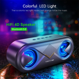 Portable Bluetooth 5.0 Speaker 4D Stereo Sound Loudspeaker Wireless Outdoor Double Speakers Support TF card/USB drive/AUX Player