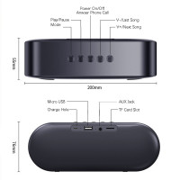Portable Bluetooth 5.0 Speaker Wireless 4D Stereo Sound Loudspeaker Outdoor Double Speakers Support TF card/USB drive/AUX Player