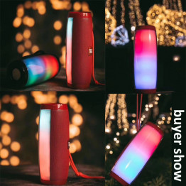 Powerful Portable Speakers Bluetooth Speaker Column Wireless Speaker with LED Night Light TF Card FM Radio Boombox Built-in Mic