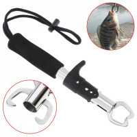 Stainless Steel Durable Fish Grip Lip Trigger Lock Gripper Clip Clamp Grabber Fish Pliers Grab Fishing Tackle Box Accessory Tool