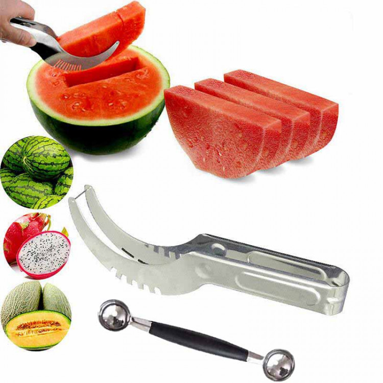 Senza Fretta Melon Baller Scoop,Stainless Steel Watermelon Cutter
