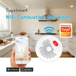 Tuya WiFi GAS LPG Leak Sensor Alarm AC 85V-250V Fire Security Detector APP Control Safety Smart Home Leakage Sensor Gas Alarm